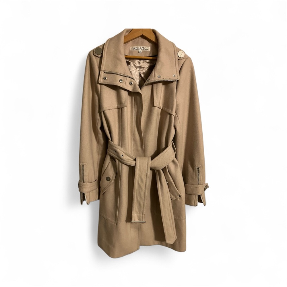 Kenneth Cole Women’s Knee Length Wool Blend Coat – Size 10 - Picture 2 of 11